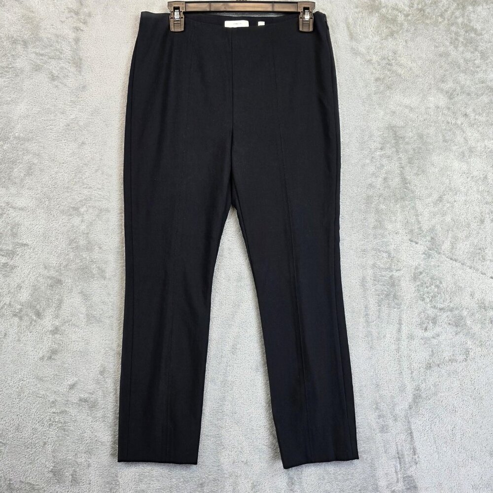 Vince Pants Womens Large Black Ponte Slim Ankle Pull On Stretch VR52921199